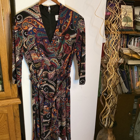 Nicole Miller 3/4 Sleeve Floral Dress